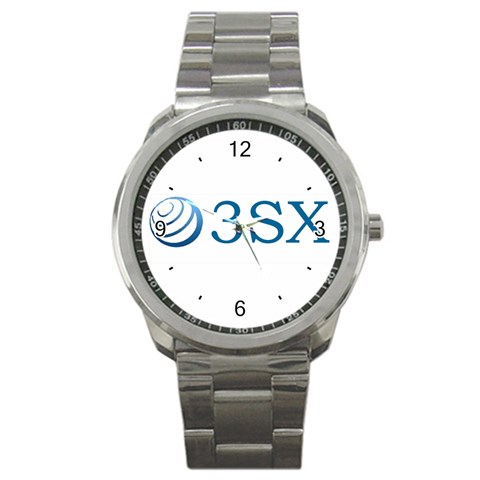 O3sx Logo Sport Metal Watch from Custom Dropshipper Front