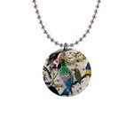 Pretty Birdies Medium 1  Button Necklace